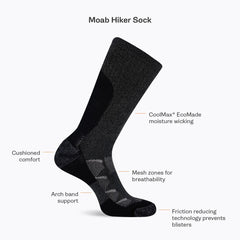 Merrell-Moab Hiking Quarter Sock - Socks